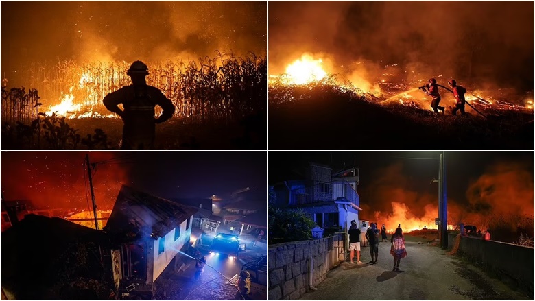 Raportohet për të vdekur dhe të lënduar, fshatra të tërë të evakuuar – teksa mijëra zjarrfikës po luftojnë me zjarret e furishme në Portugali (FOTO/VIDEO)