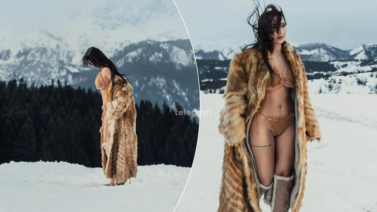 Xheneta Fetahu sfidon të ftohtin, shfaqet me bikini mes borës