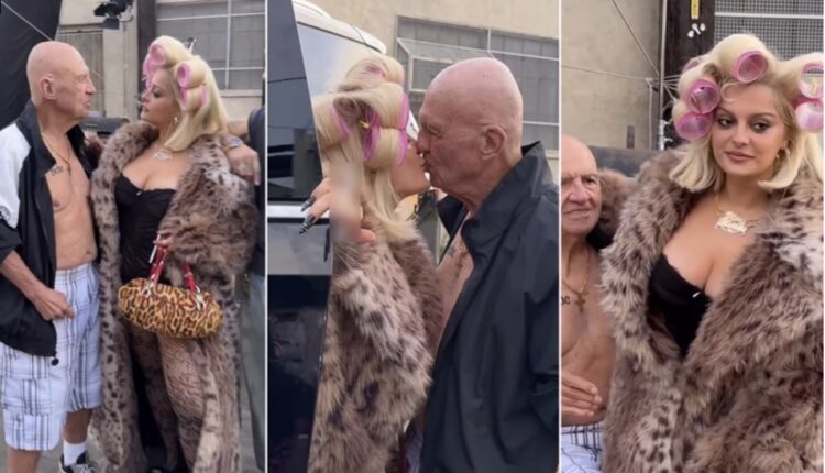 Bebe Rexha puthet në buzë me një të moshuar, ka një mesazh “provokues” për shqiptarët